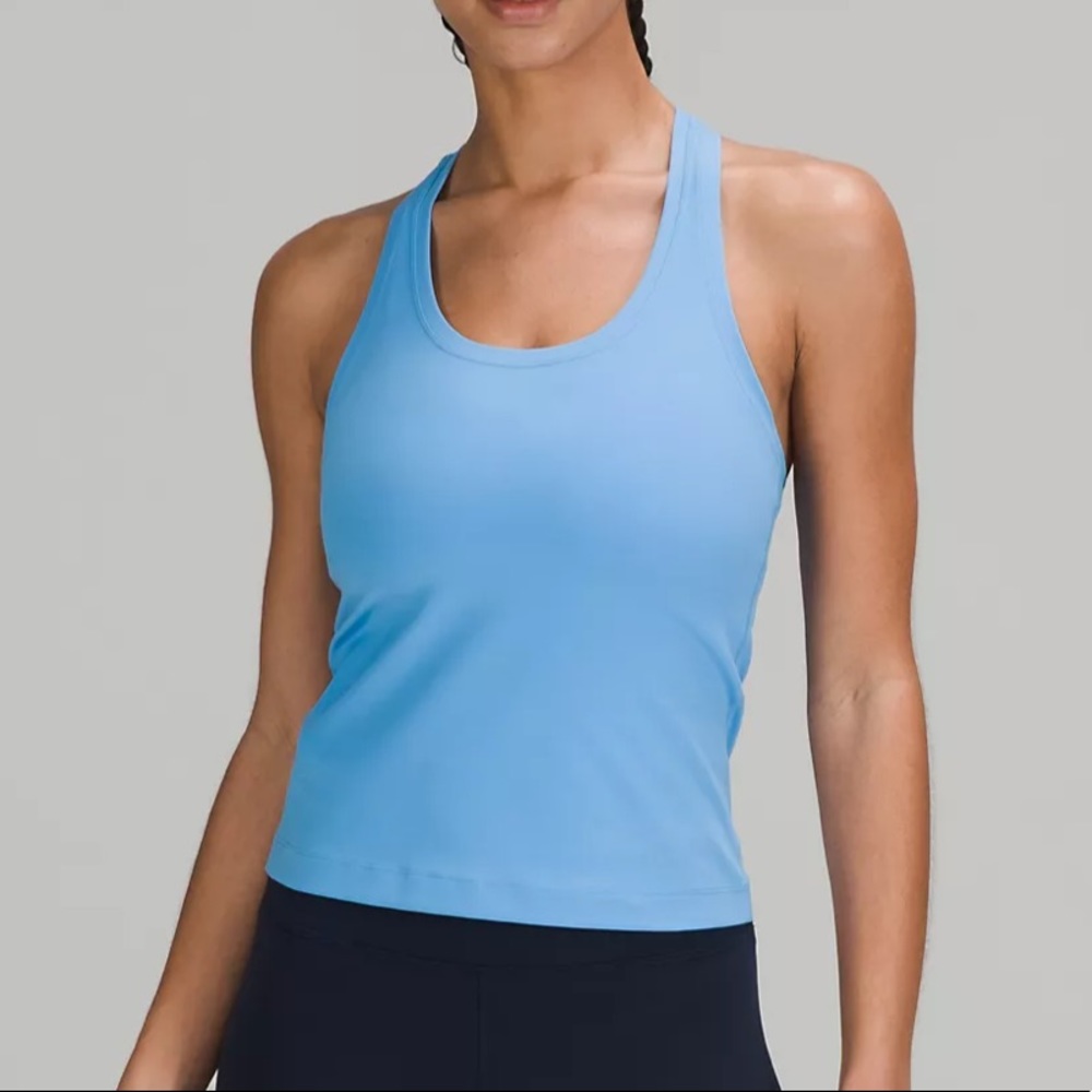 MAJOR ISO Lululemon Cool Racerback Short Length Aero Blue